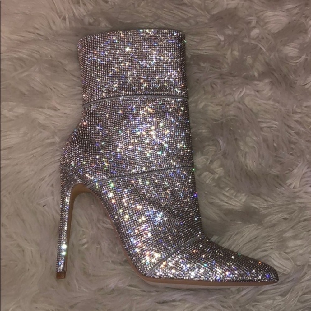 Never Worn Steve Madden Winona Rhinestone Booties